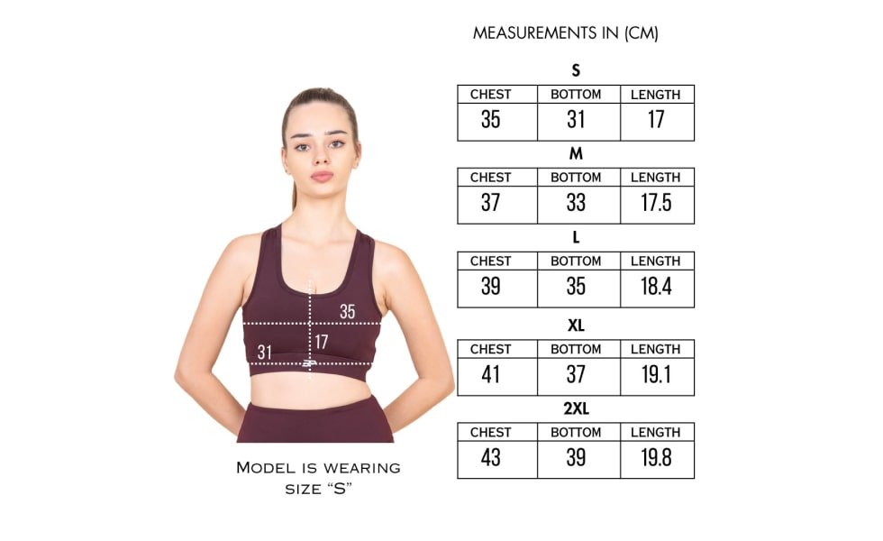 Active Sports Bra-Pro Size Chart